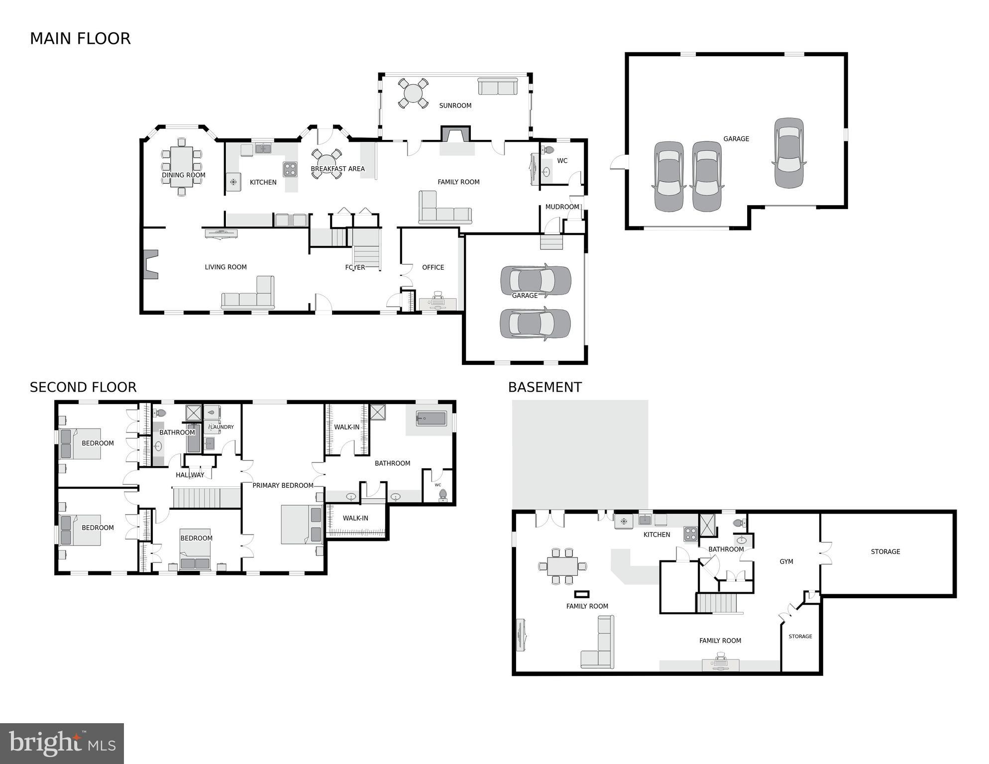 12388 Henderson Road Clifton, VA 20124 - Photo 47 of 47 Floor Plan - 3 Levels
