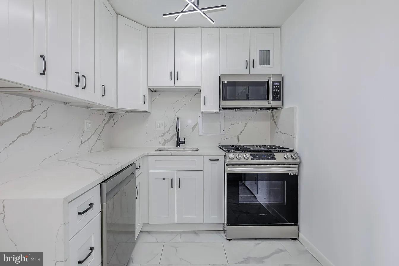 1250 4th Street Southwest, Unit W403 Washington, DC 20024 - Photo 2 of 30 a kitchen with cabinets stainless steel appliances and a sink