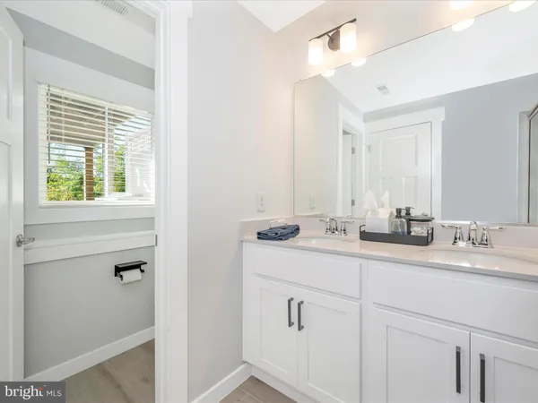 a view of a bathroom with a shower