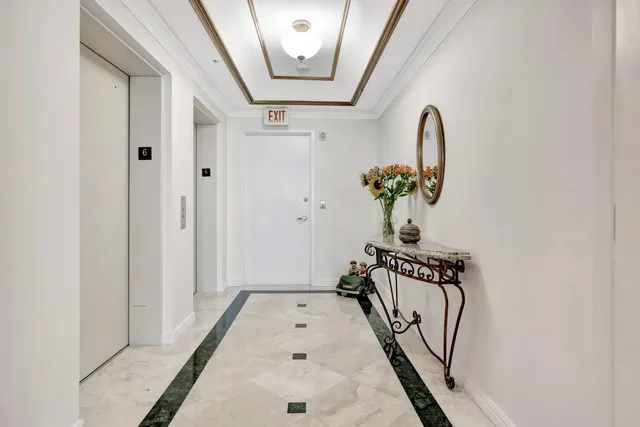 a view of balcony with furniture