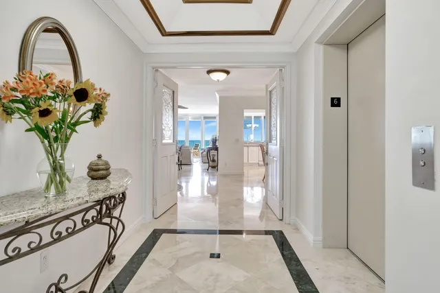 a view of city with ocean