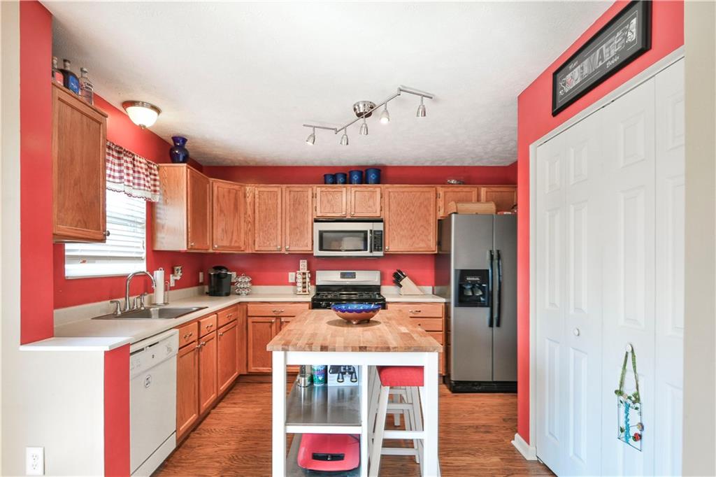 Plenty of Pantry space in this Kitchen!  And opens to sliding glass doors to the deck to the left.