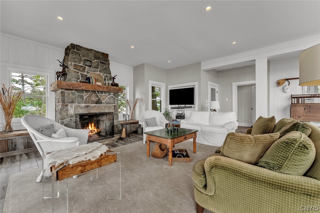 48992 Sylvan Alexandria, NY 13607 - Photo 7 of 50 Living room with wood burning fireplace