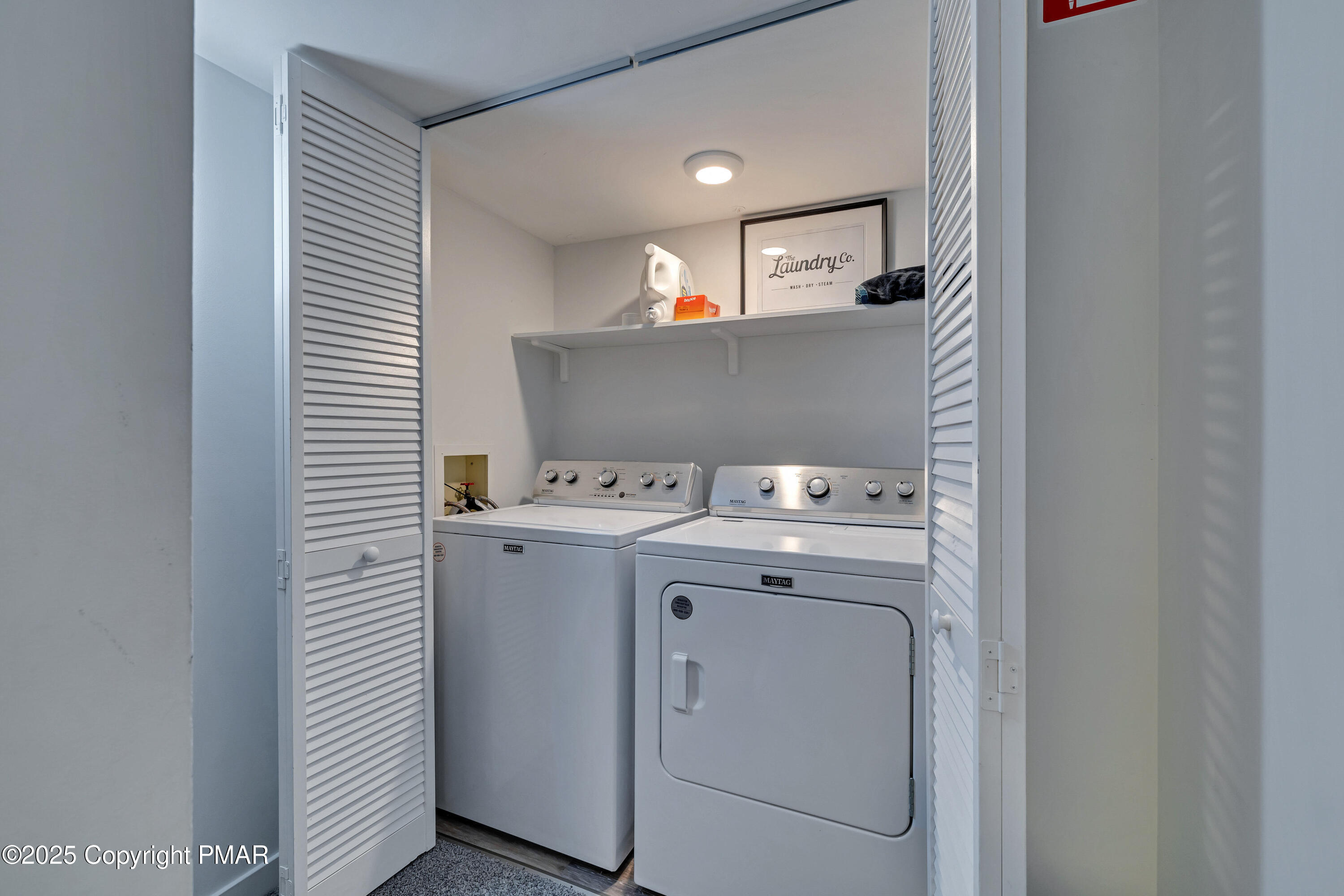4 Middle Village Way Tannersville, PA 18372 - Photo 19 of 36 a view of storage and utility room with washer and dryer