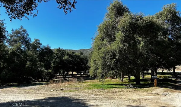 a view of a yard with a slide