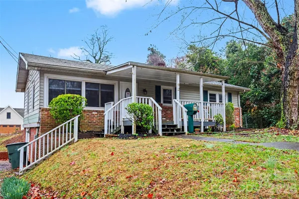 front view of a house with a porch