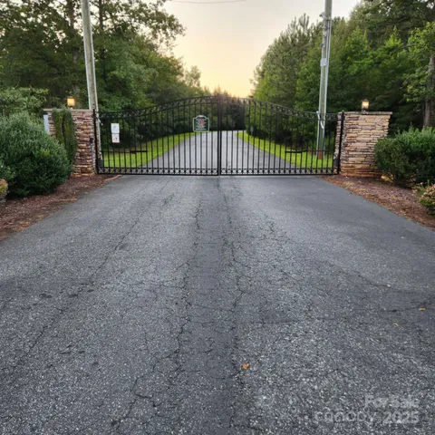 a view of a park with a street view