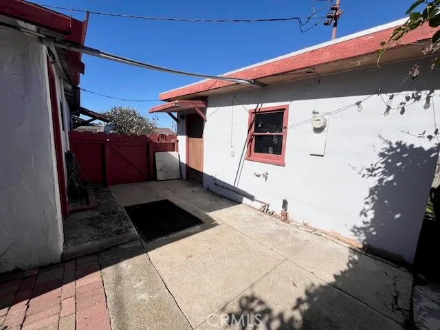 a view of balcony with furniture