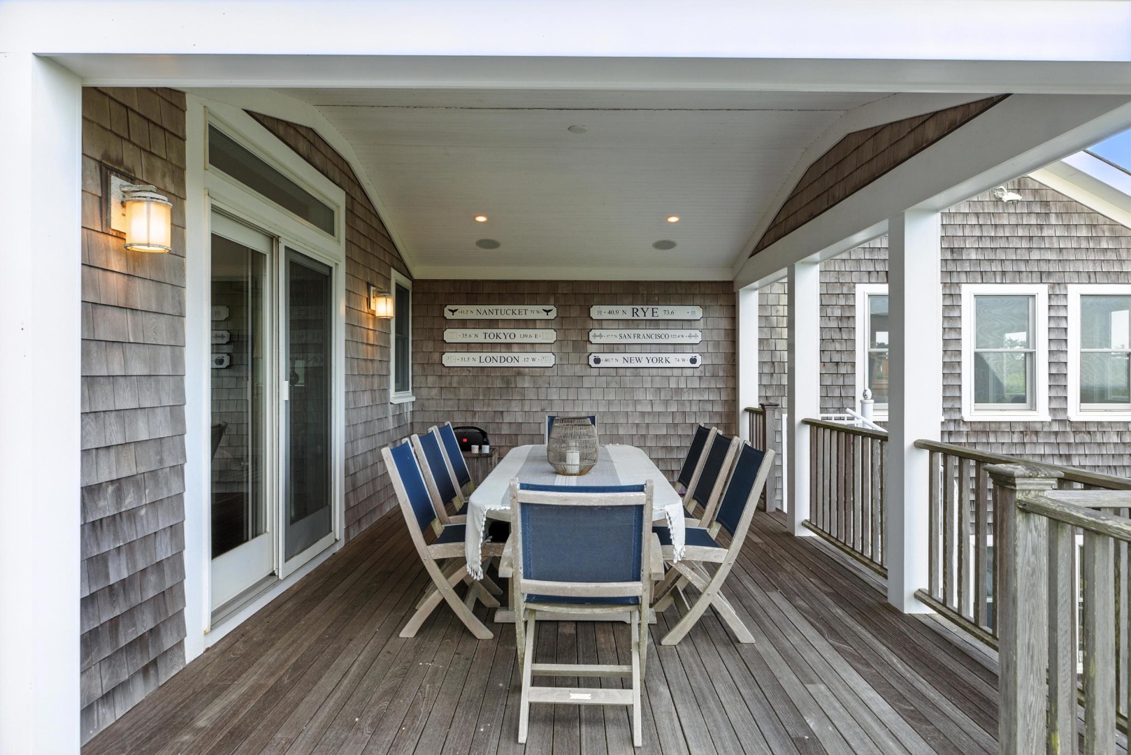 45 Starbuck Road Nantucket, MA 02554 - Photo 14 of 42 a view of a dining room with furniture and wooden floor