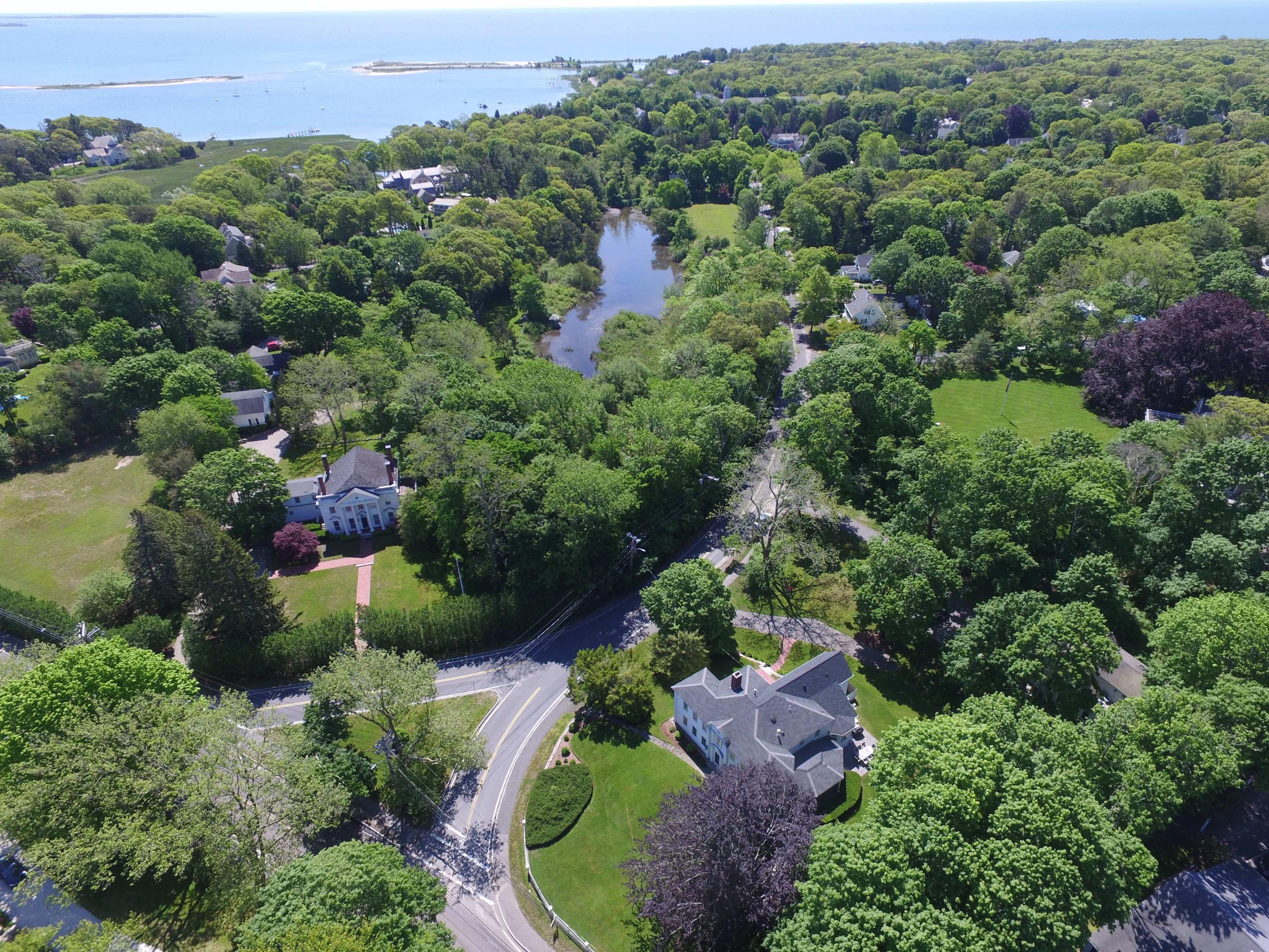 9 East Bay Road Osterville, MA 02655 - Photo 30 of 30 an aerial view of residential house with outdoor space and trees all around