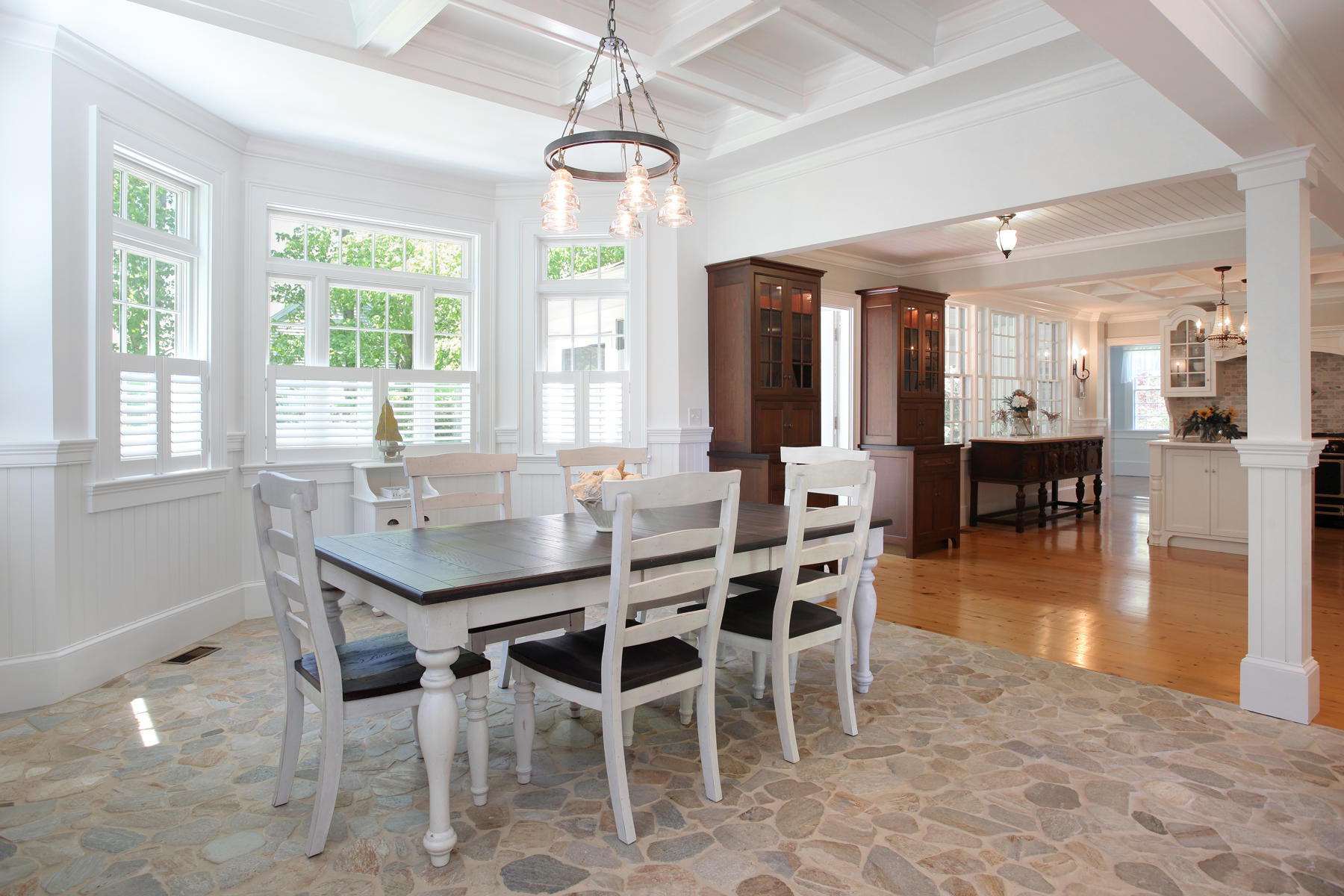 9 East Bay Road Osterville, MA 02655 - Photo 5 of 30 a dining room with furniture a chandelier and wooden floor