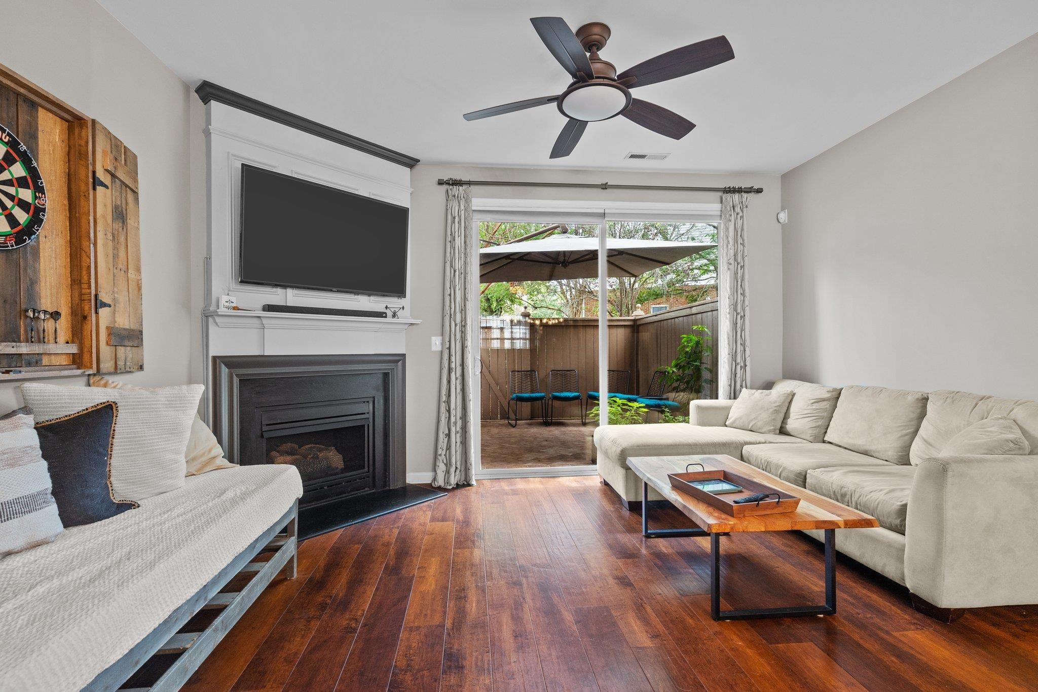 1750 Sorrell Brook Way Raleigh, NC 27609 - Photo 13 of 32 a living room with furniture fireplace and flat screen tv
