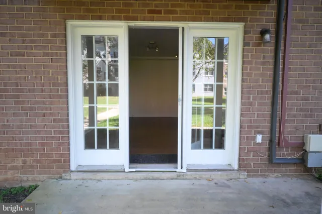 a view of front door of house
