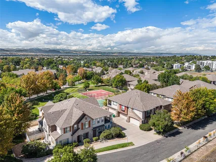 an aerial view of a houses