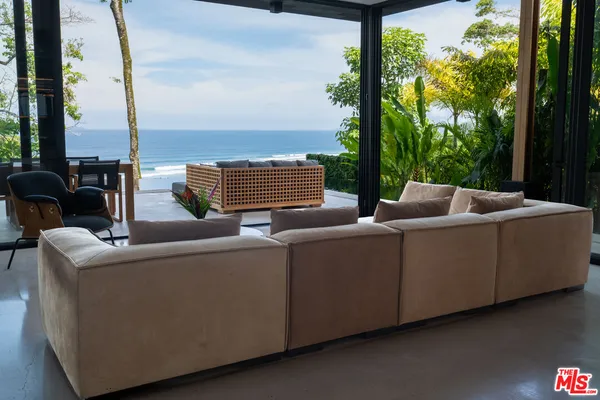 a view of outdoor space with seating area