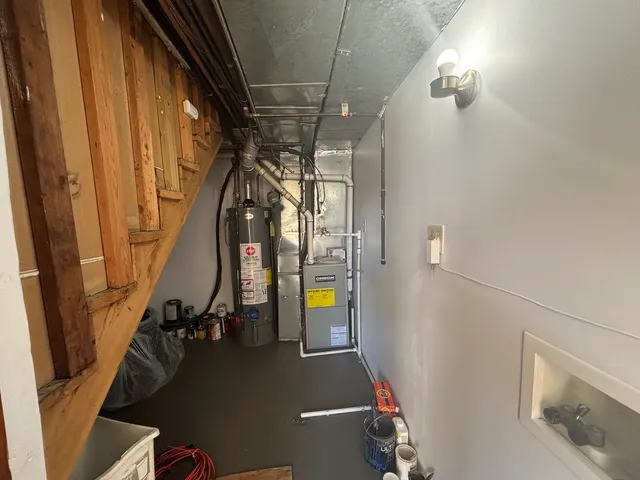 a view of storage and utility room