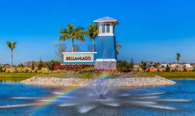 a aerial view of a house with a garden