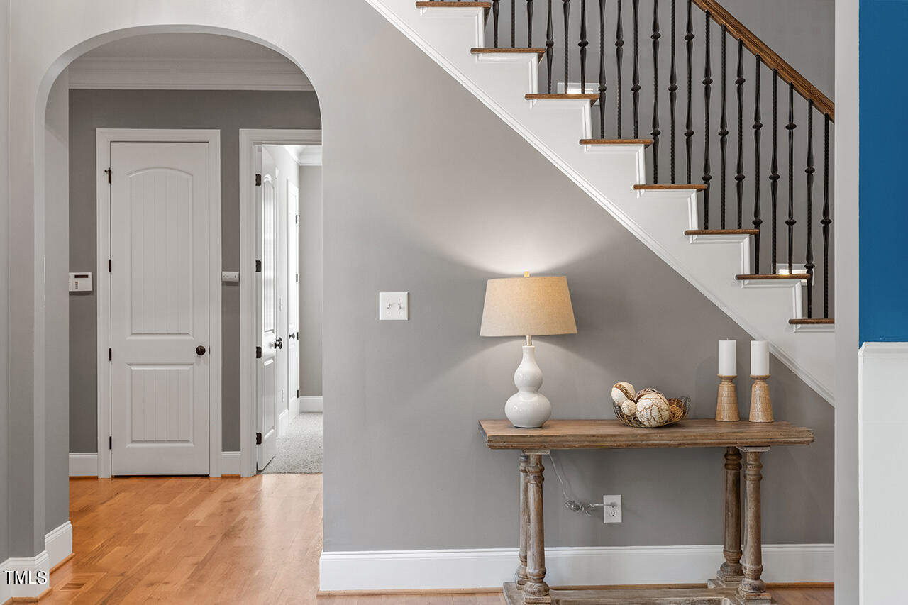 1036 Quiet Ridge Circle Raleigh, NC 27614 - Photo 23 of 60 a view of entryway and hall with wooden floor