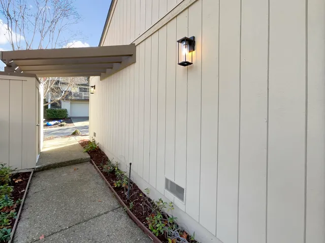 a view of hallway with stairs