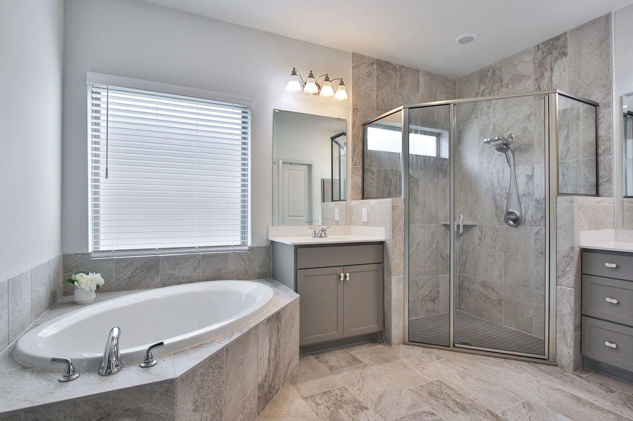549 Cedar Harbor Court Conroe, TX 77304 - Photo 17 of 25 Nice walk in shower and soaking tub
