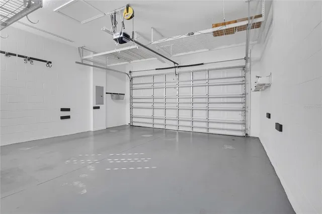 a view of a garage