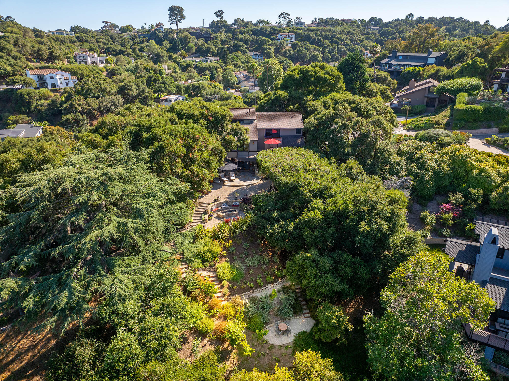 1118 Nirvana Road Santa Barbara, CA 93101 - Photo 14 of 88 12 Aerial Hillside_DJI_0443