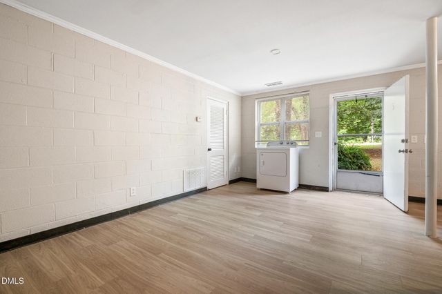 an empty room with closet