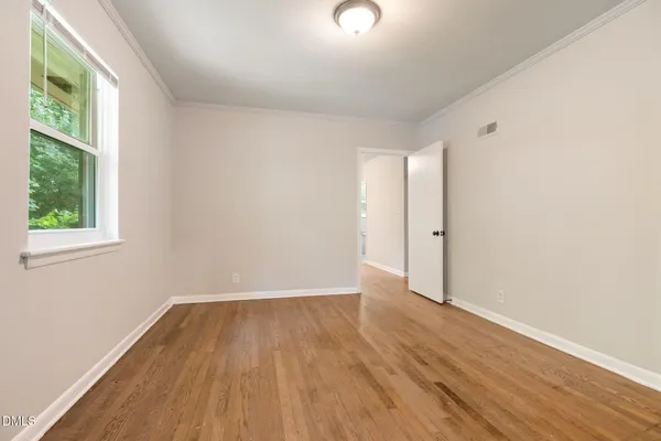 an empty room with a window