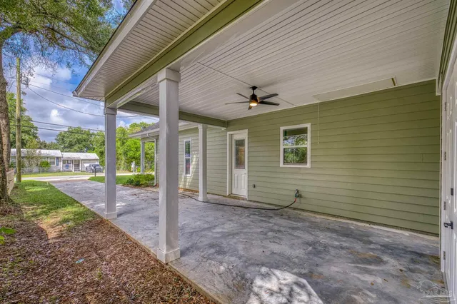 a view of a backyard with a garden