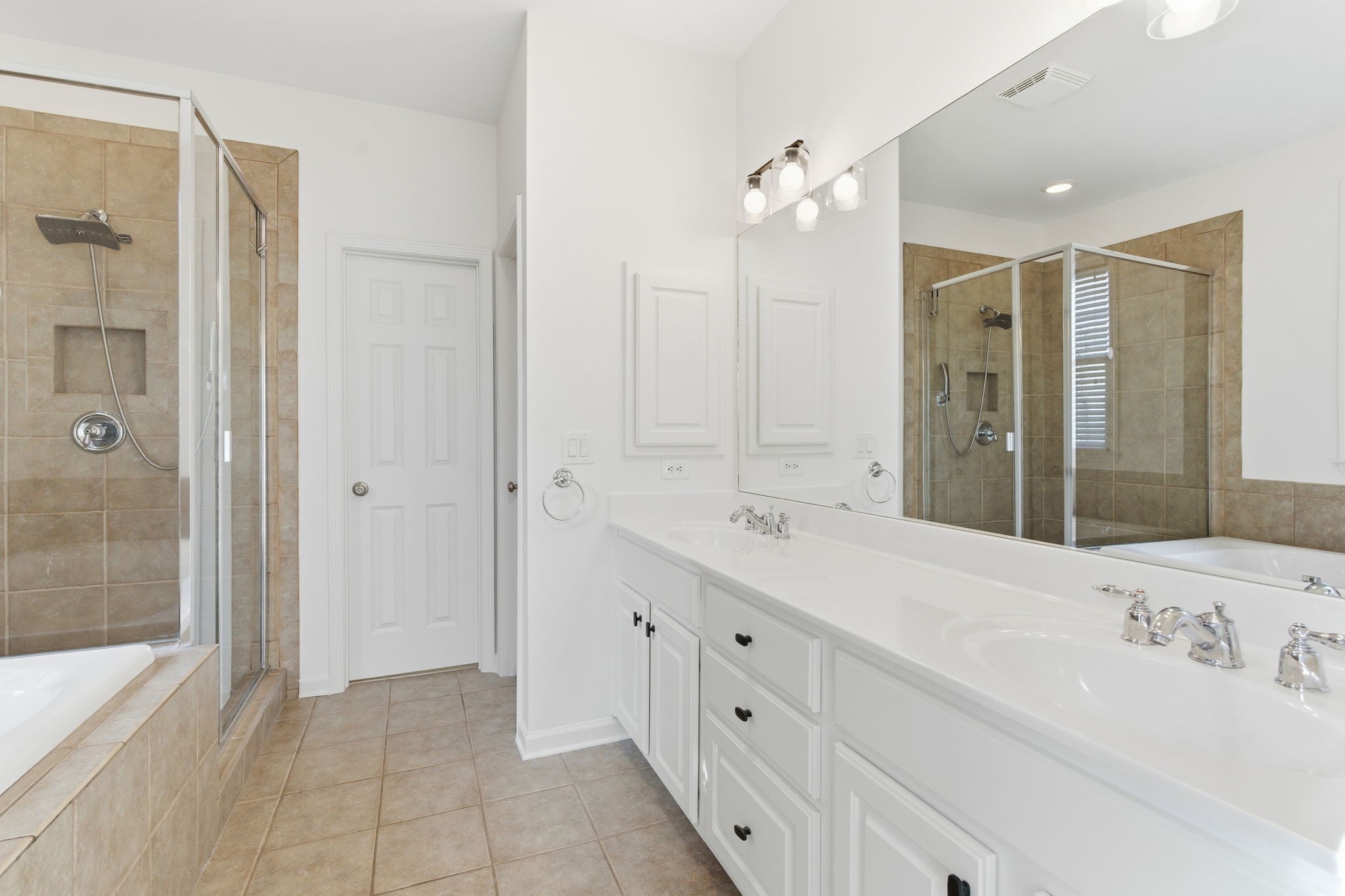206 Pearl Street Franklin, TN 37064 - Photo 20 of 38 a bathroom with a double vanity sink mirror and shower