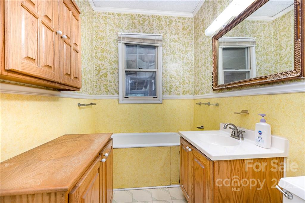 8209 Moores Chapel Road Charlotte, NC 28214 - Photo 21 of 32 a bathroom with a sink and a mirror