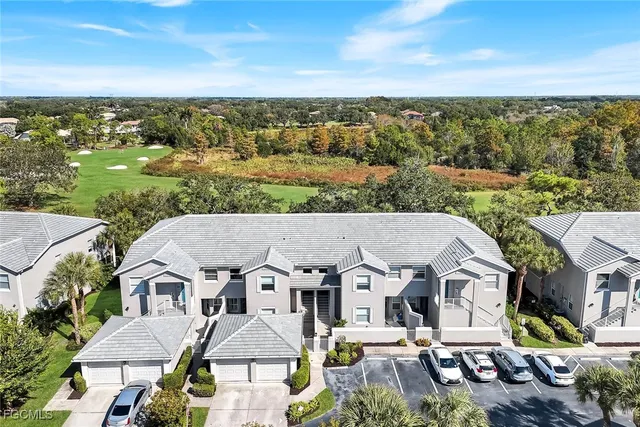 an aerial view of multiple houses