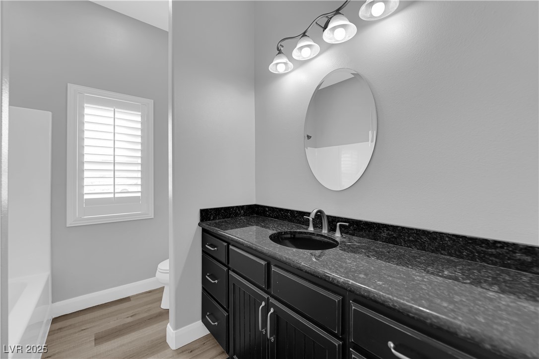 1415 Curohee Street Moapa, NV 89025 - Photo 20 of 54 Bathroom featuring vanity and light wood-style flooring