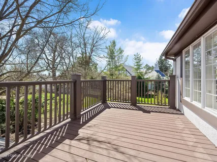 a view of a wooden deck