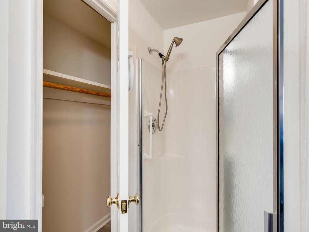 8241 Poplar Mill Road, Unit 8241 Baltimore, MD 21236 - Photo 18 of 26 MSTR BA w/STALL SHOWER & EXTRA CLOSET (shown open)