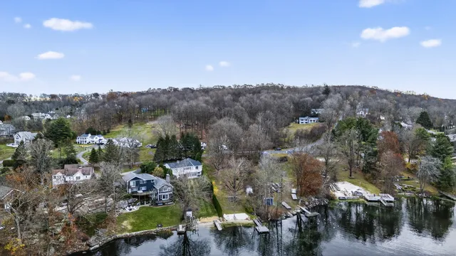 an aerial view of multiple house
