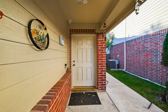 a view of a door of the house