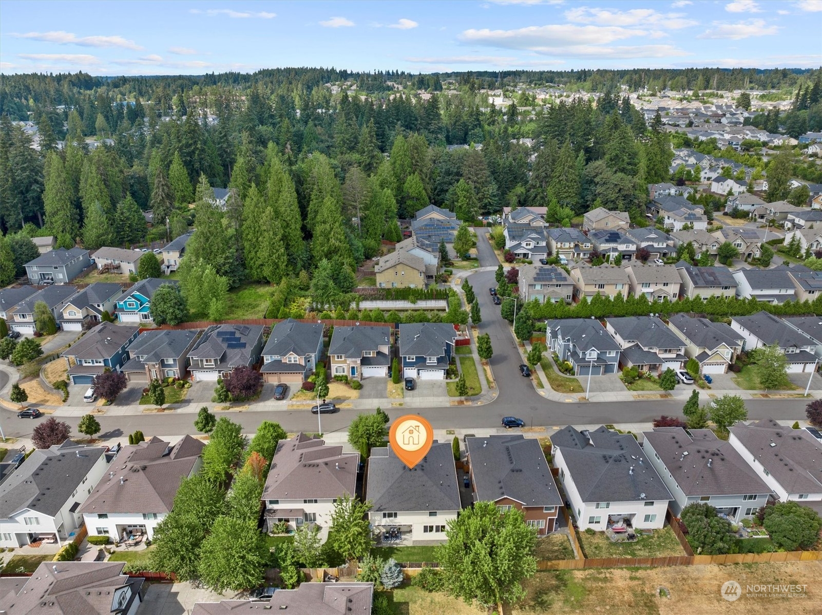3622 222nd Place Southeast Bothell, WA 98021 - Photo 38 of 40 an aerial view of residential houses with outdoor space and swimming pool