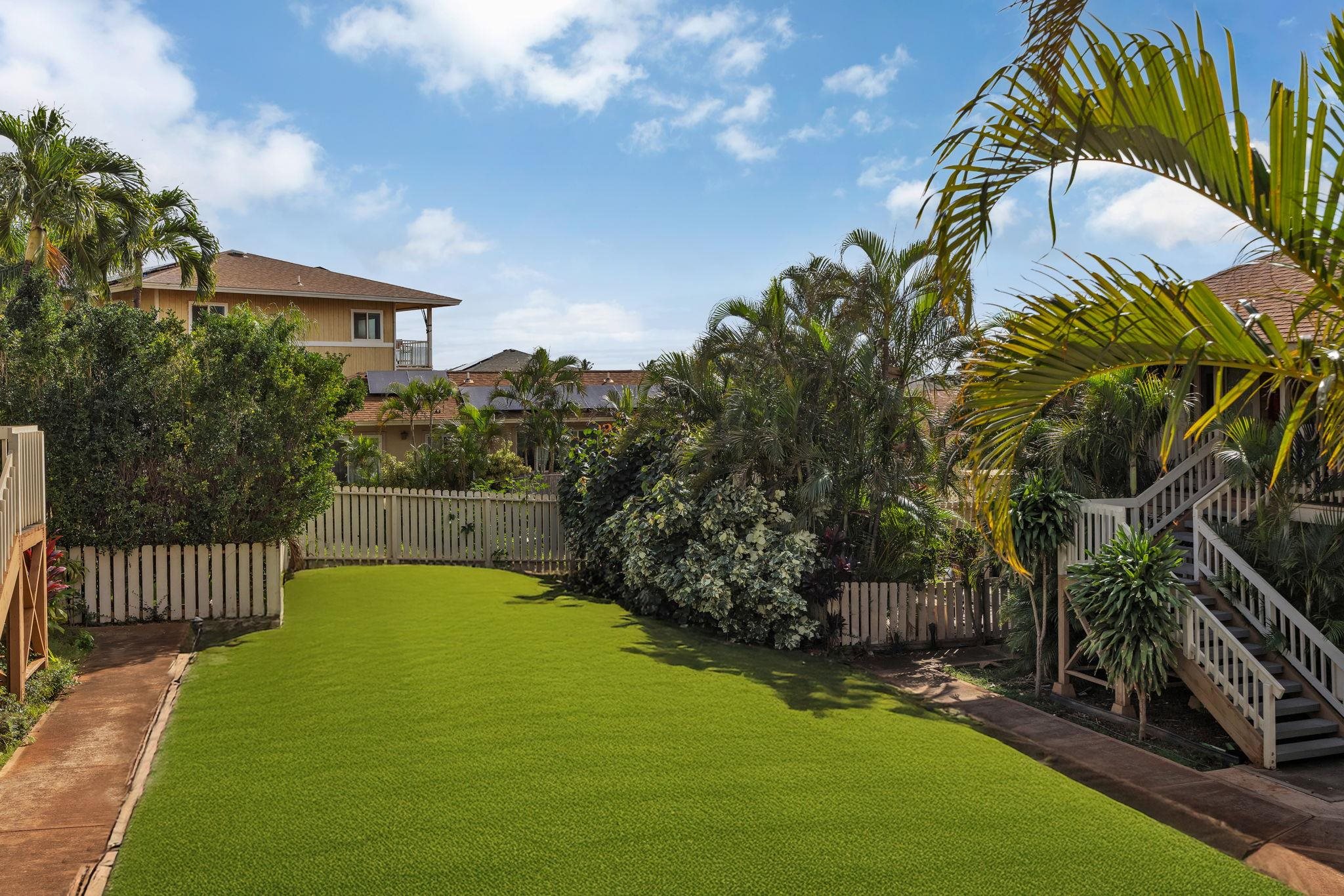 a view of swimming pool from a garden