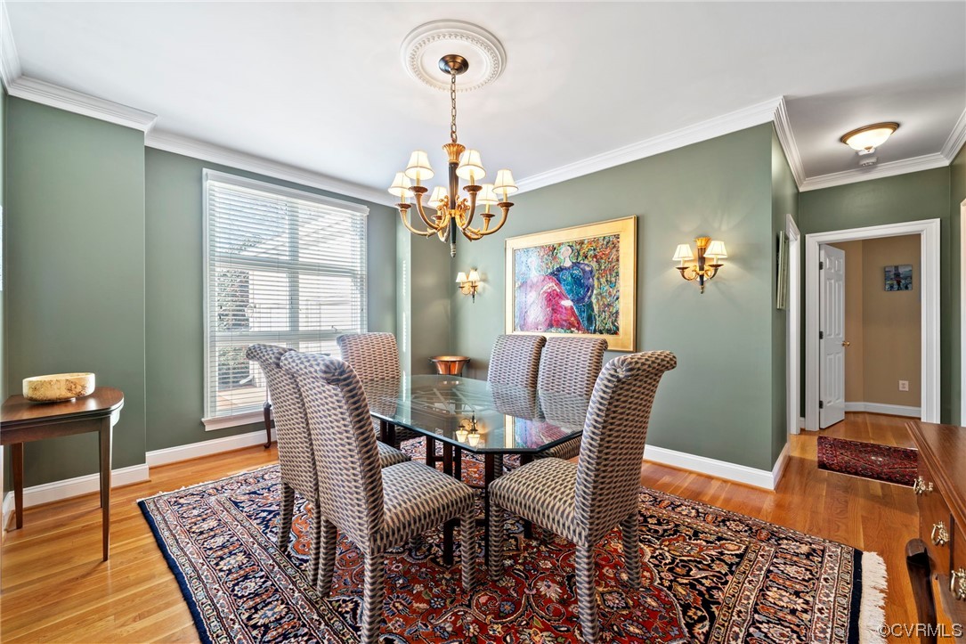 2 Tow Path Circle Richmond, VA 23221 - Photo 14 of 32 a view of a dining room with furniture window and wooden floor
