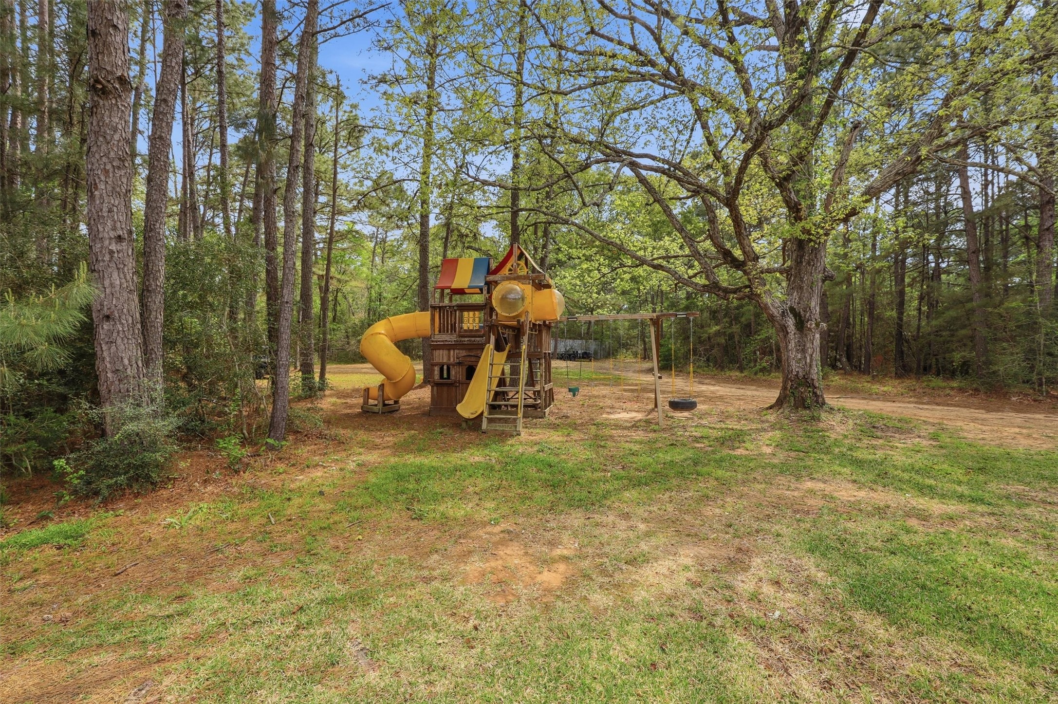 8582 Highway 75 Huntsville, TX 77340 - Photo 38 of 50 a backyard of a house with table and chairs