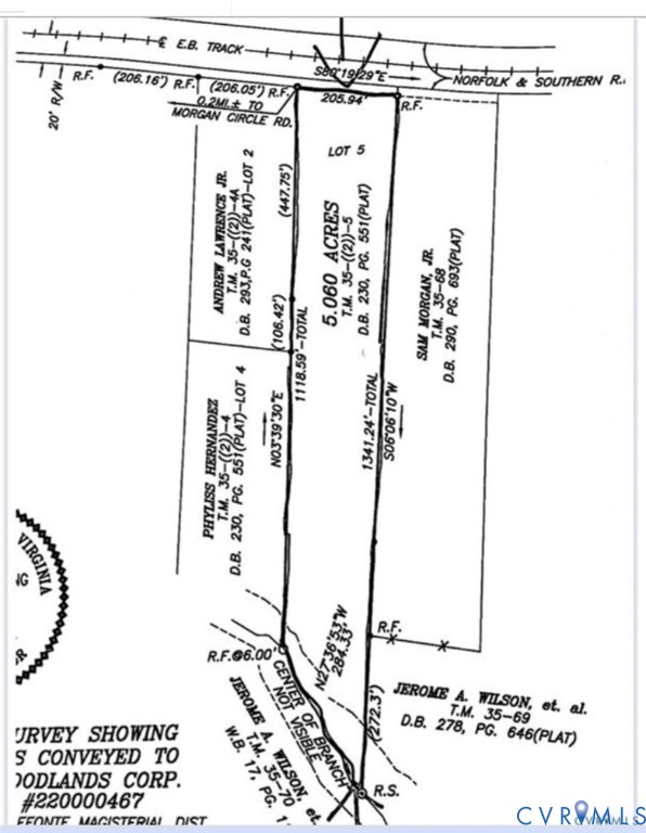5 Morgan Circle Road Glen Allen, VA 23060 - Photo 3 of 3 Survey Plat. Illustrating property boundaries and