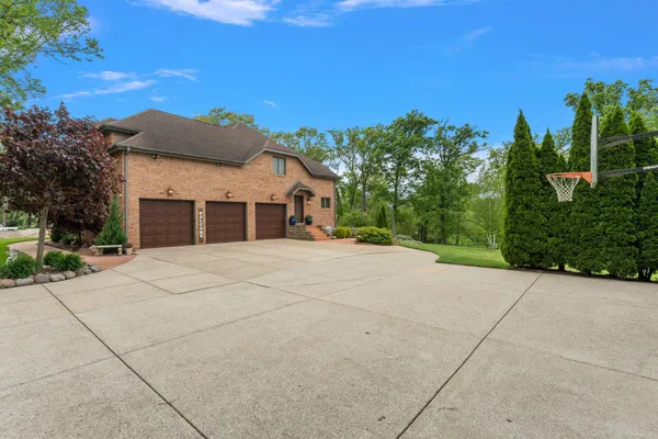 a front view of a house with entertaining space