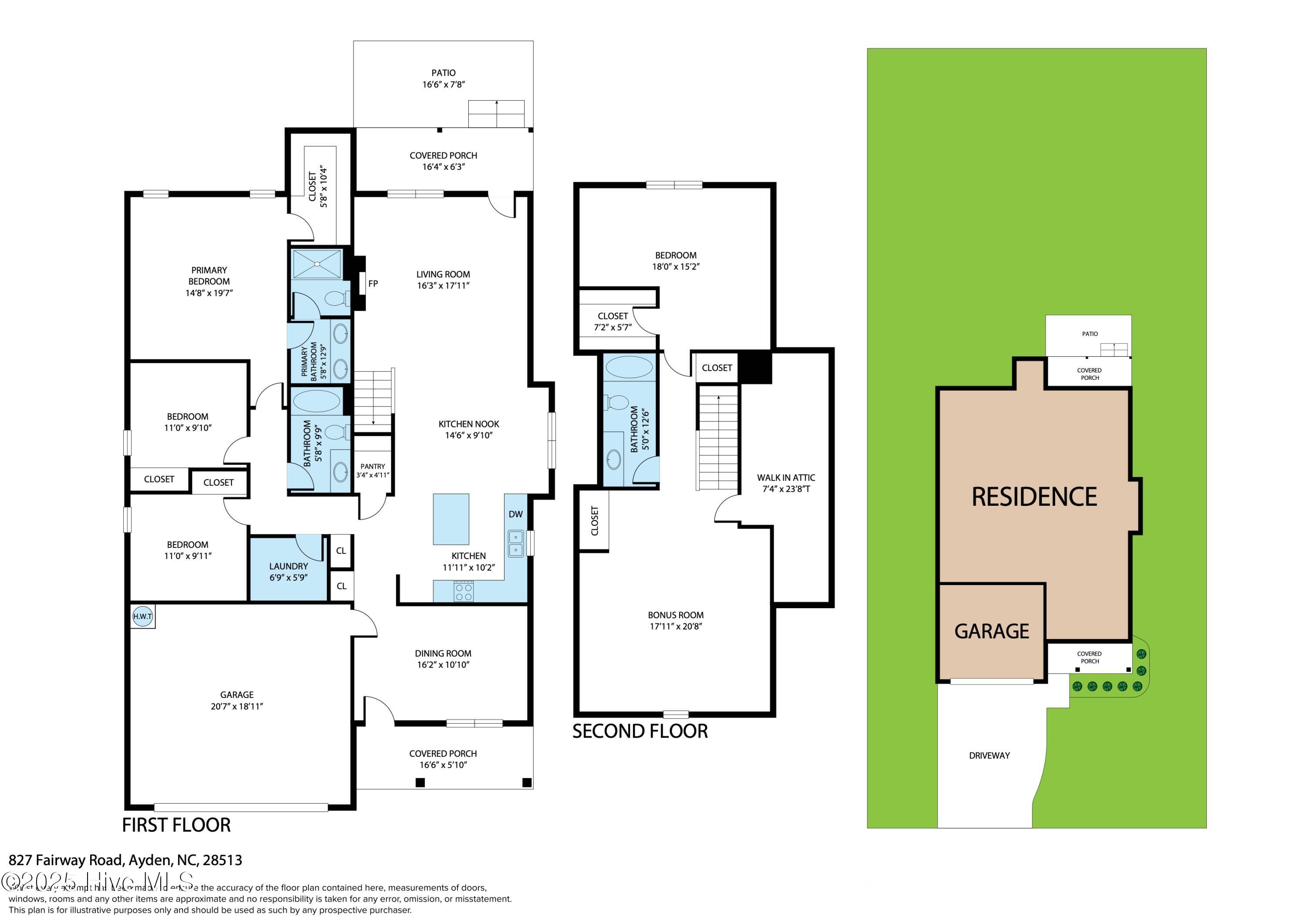 827 Fairway Road Ayden, NC 28513 - Photo 44 of 44 Floor Plan & Site Map
