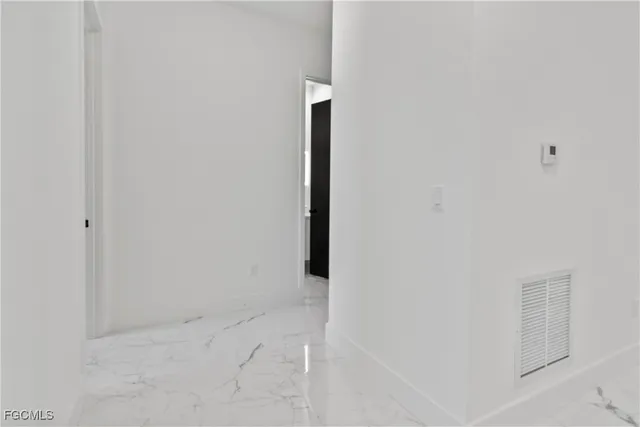 an empty room with closet