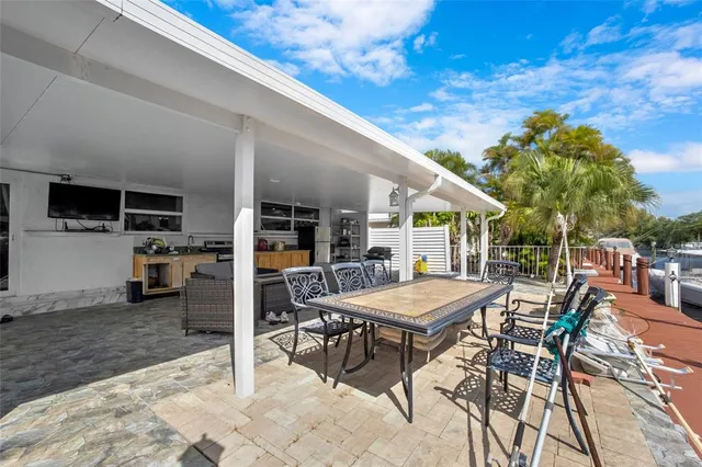 a view of a porch with a backyard