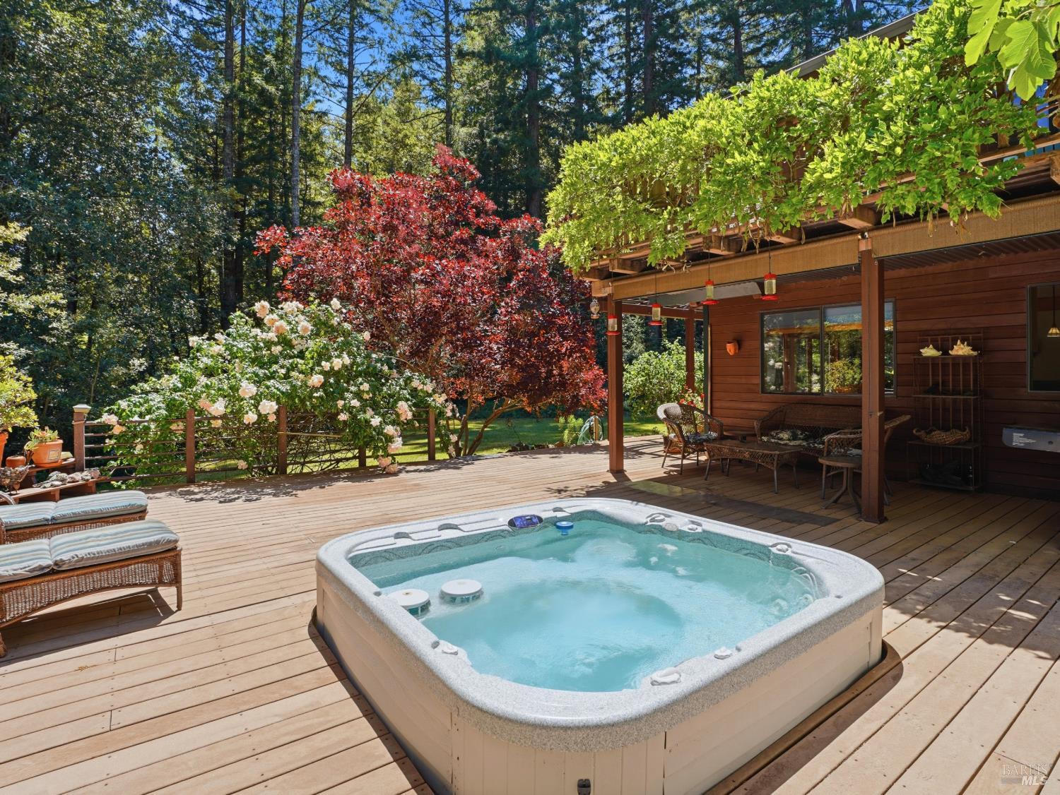 31397 Seaview Road Cazadero, CA 95421 - Photo 31 of 47 a view of a house with pool and sitting area