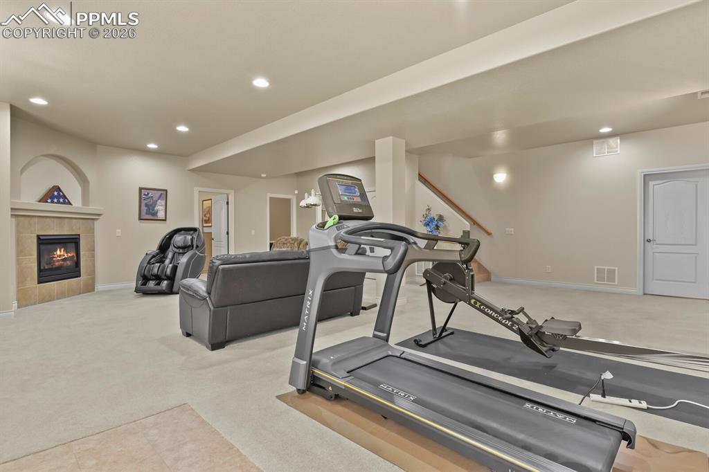 617 Concerto Drive Colorado Springs, CO 80906 - Photo 28 of 46 Another view of the spacious Family Room showing the gas fireplace.