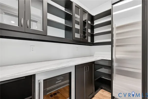 a close view of closet