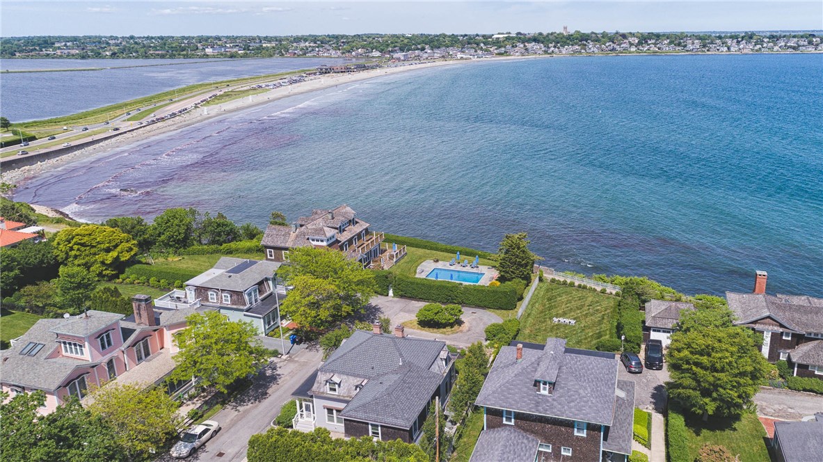 9 Cliff Terrace Newport, RI 02840 - Photo 3 of 40 View of Eastons Beach and distant view of the English-styled Gothic chapel at Saint Georges School
